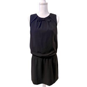 ANN TAYLOR Black Sleeveless Cinched Waist Blouson Shift Dress Size 6‎